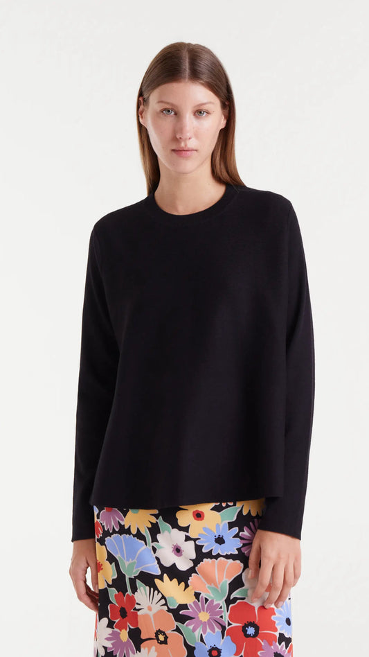 Jersey punto evasé negro