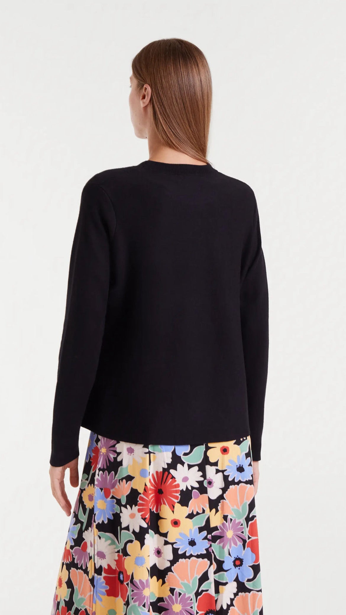 Jersey punto evasé negro