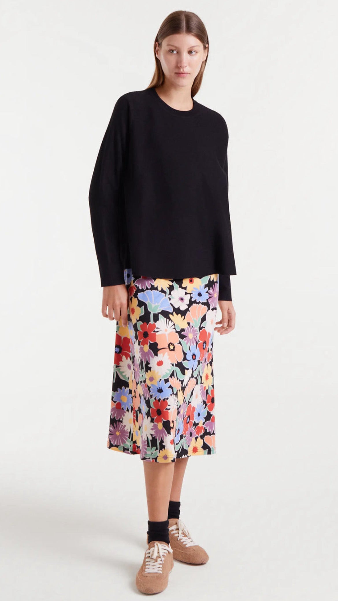 Jersey punto evasé negro