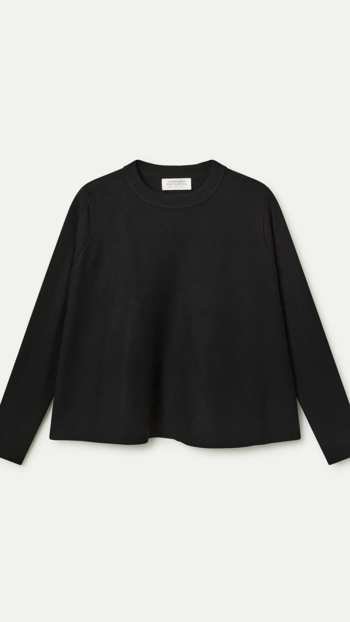 Jersey punto evasé negro