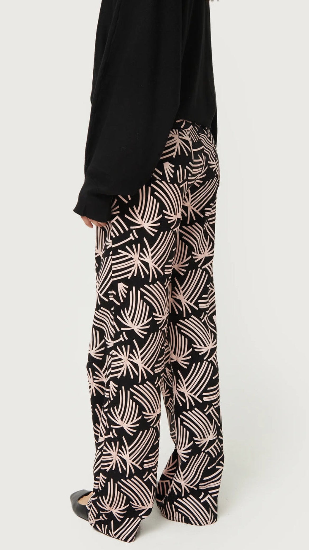 Pantalón recto con estampado abstracto Fénix