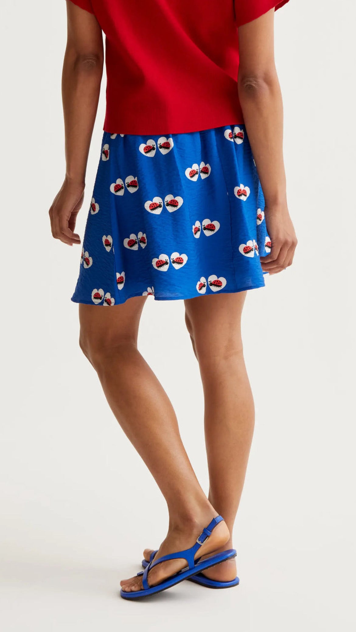 Falda corta con estampado Coccinella