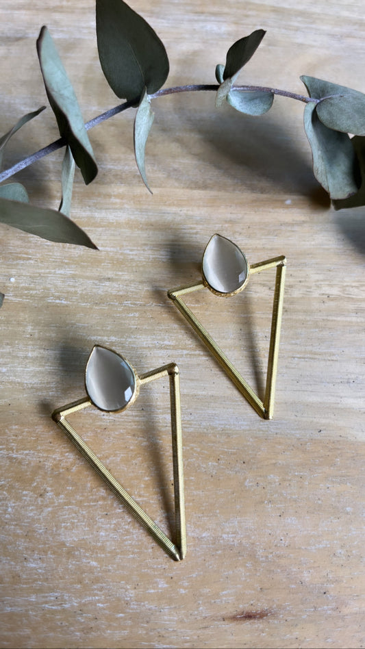 Isis White Earrings