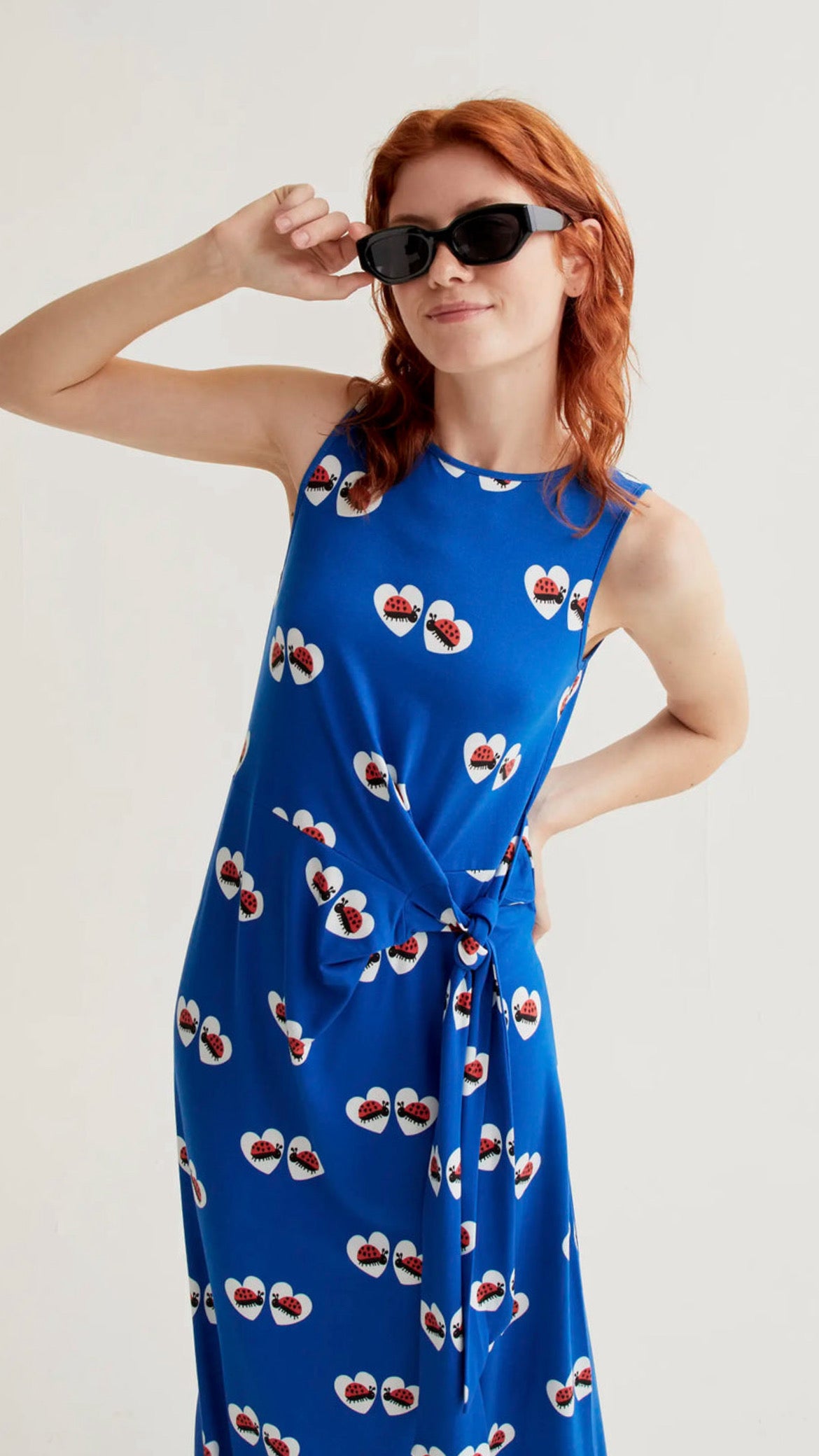 Vestido largo con estampado Coccinella