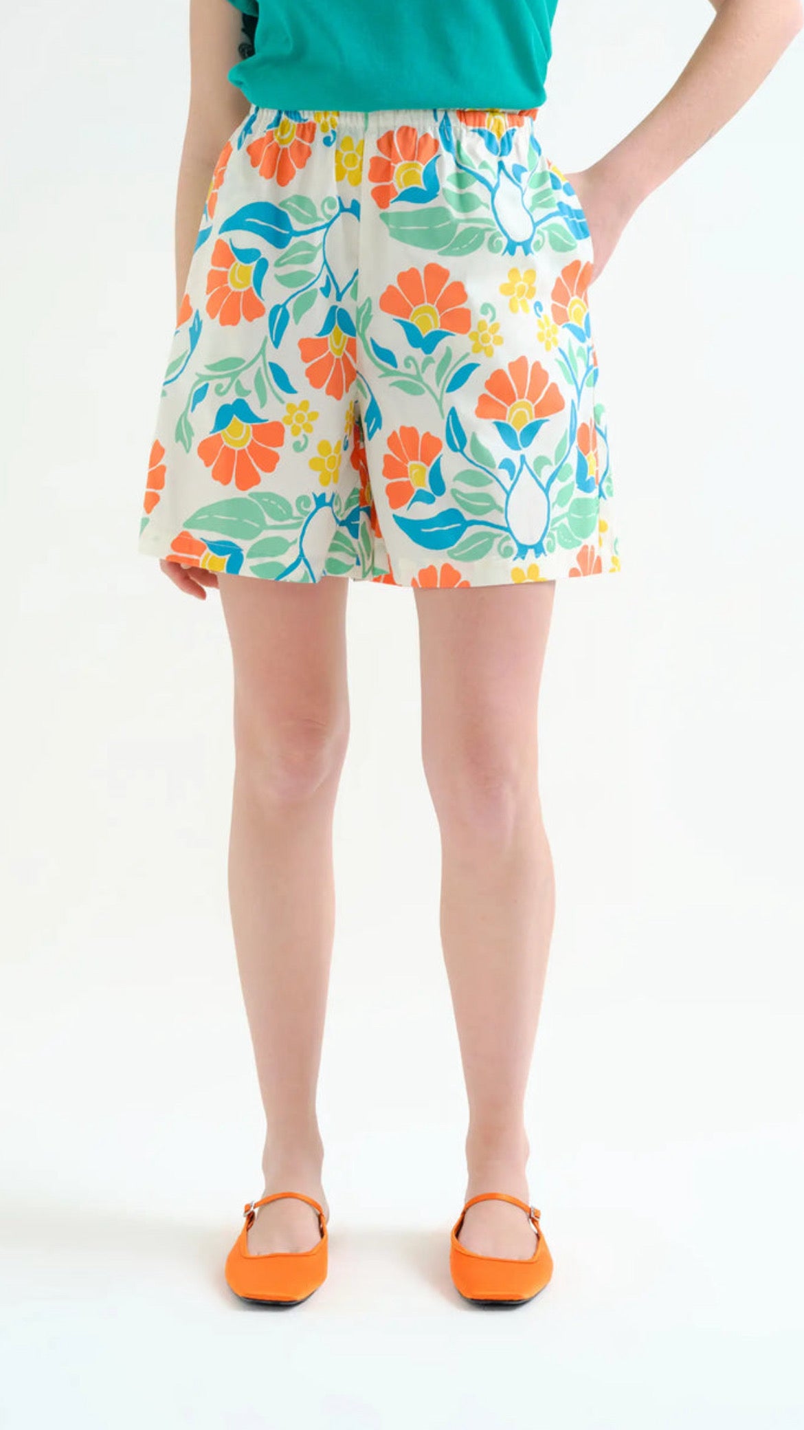 Shorts 100% algodón con estampado Big Royal