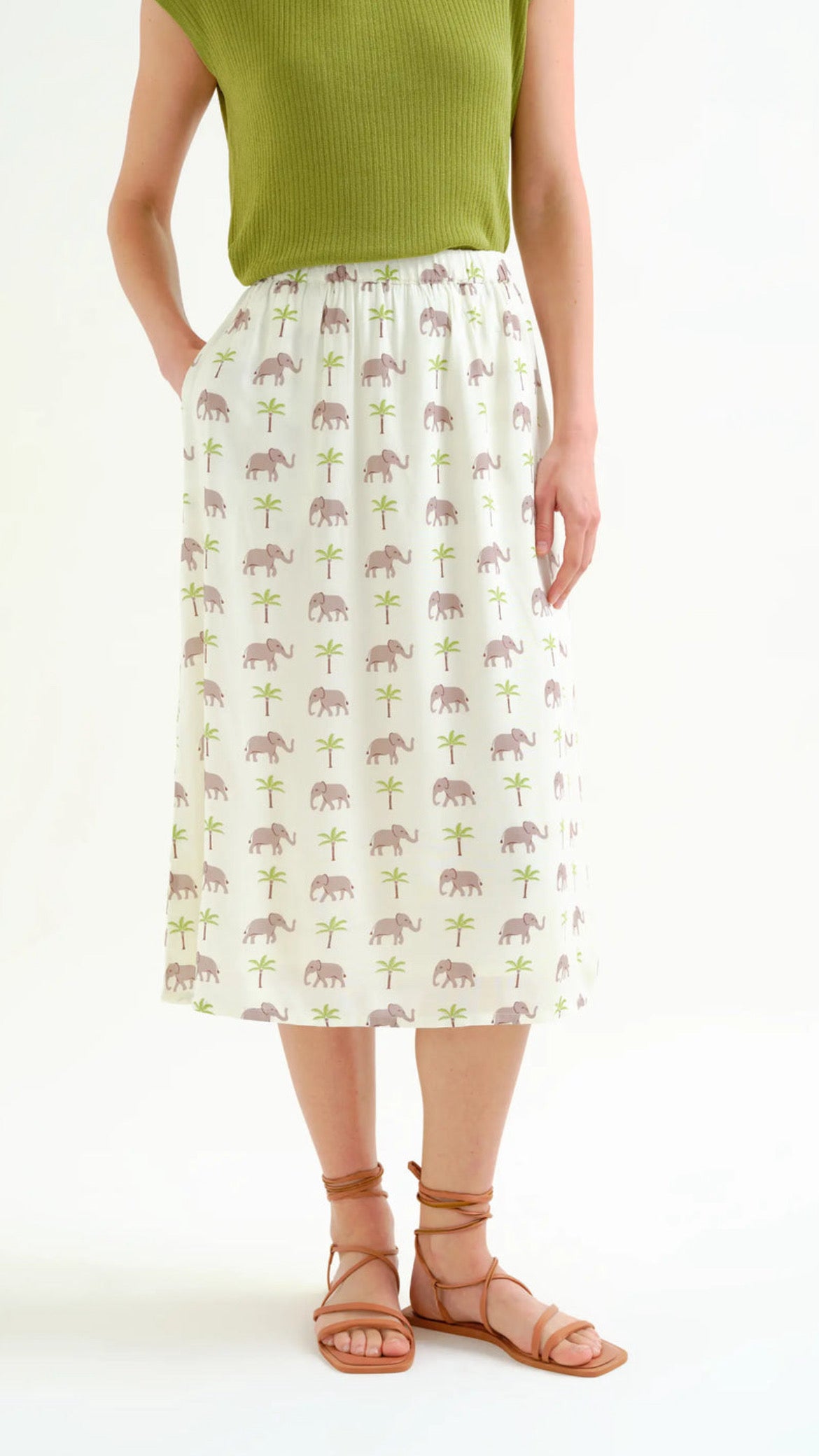Falda con estampado Elefante LENZING™ ECOVERO™