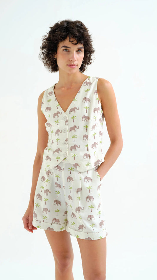 Chaleco con estampado Elefante