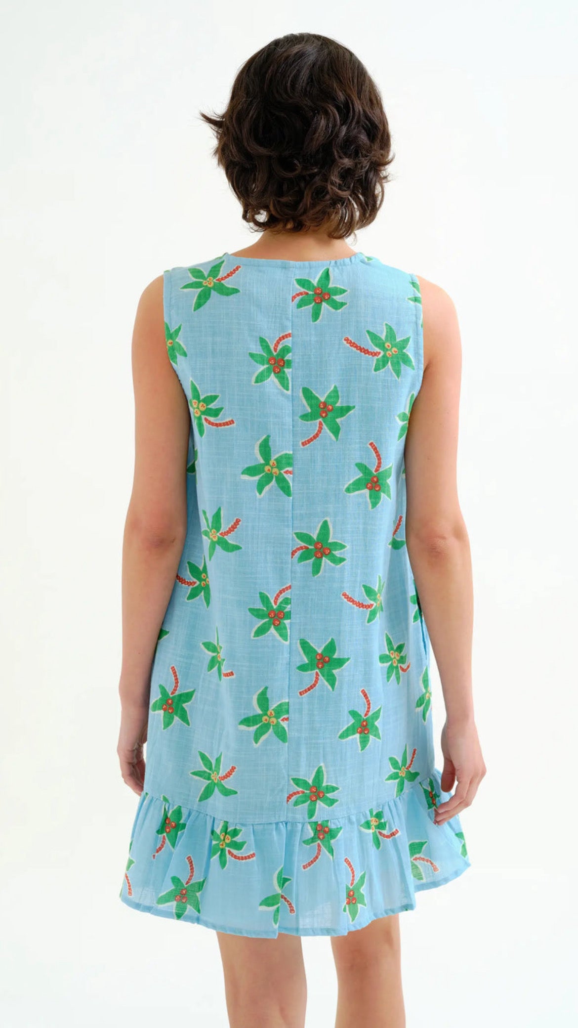 Vestido corto con estampado Cocotero Small