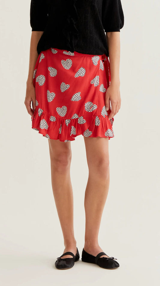 Falda corta con estampado Harmony Red