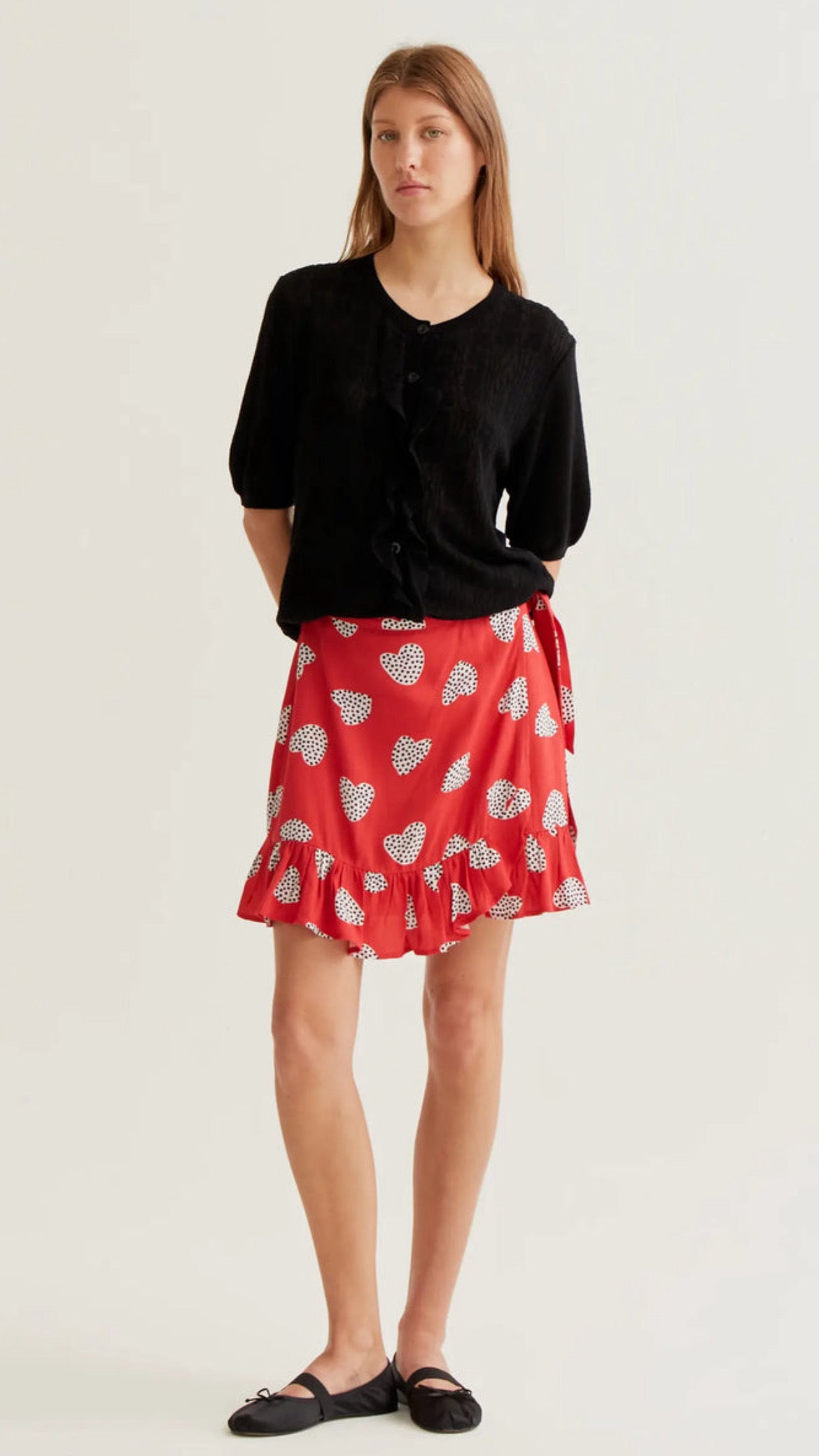 Falda corta con estampado Harmony Red