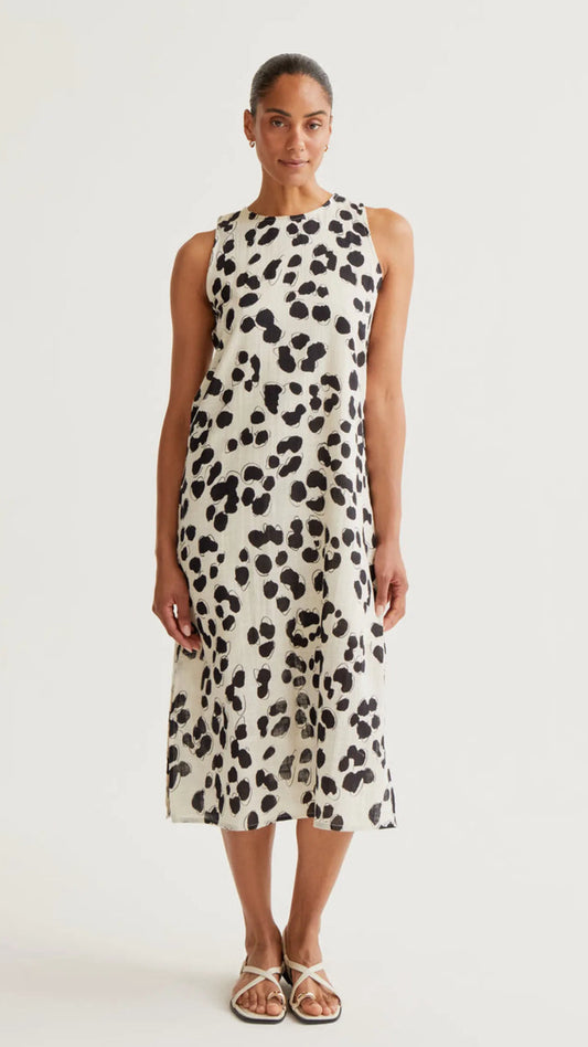Vestido midi con estampado Dalmatian