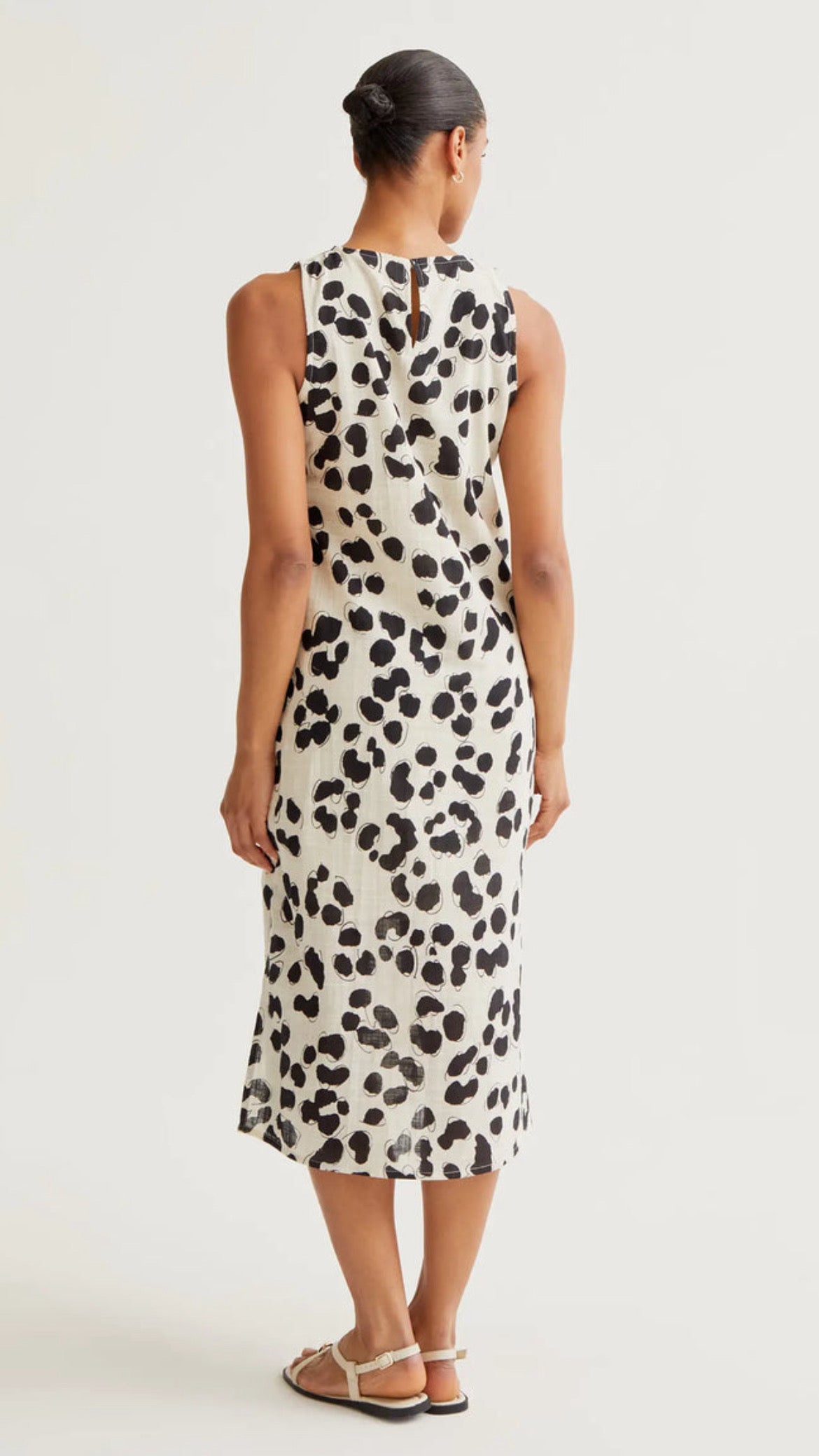 Vestido midi con estampado Dalmatian