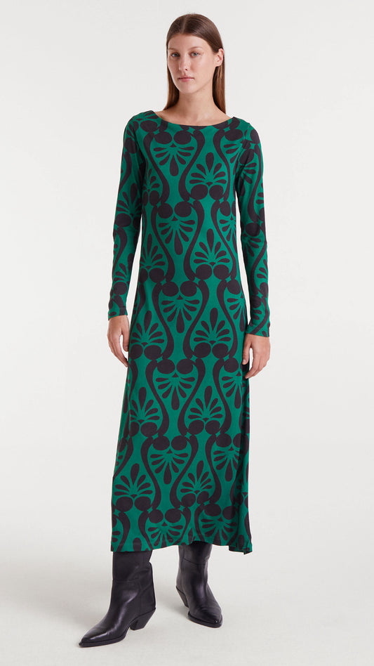 Vestido largo con estampado Baroque