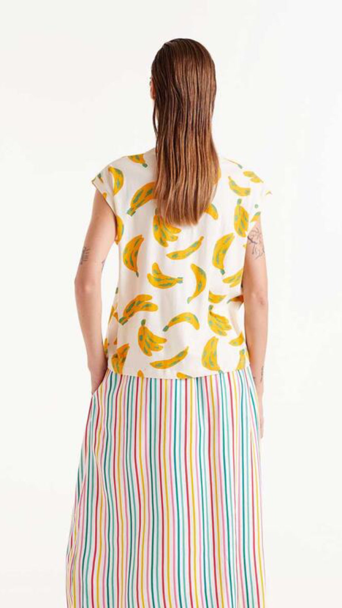 Banana print T-shirt