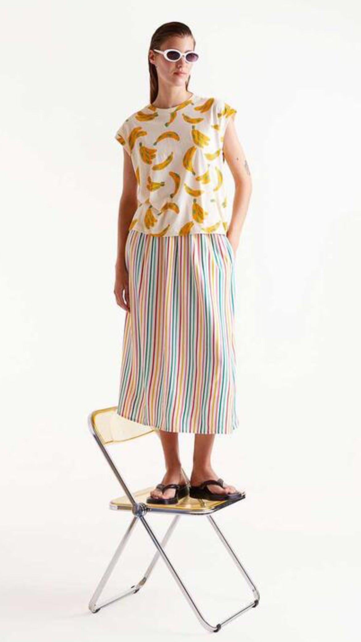 Banana print T-shirt