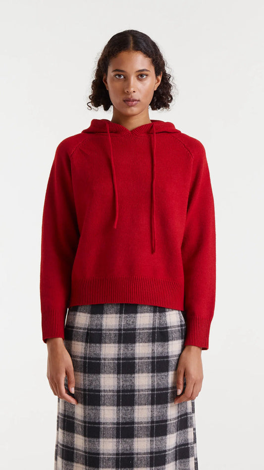 Jersey sudadera punto fino rojo