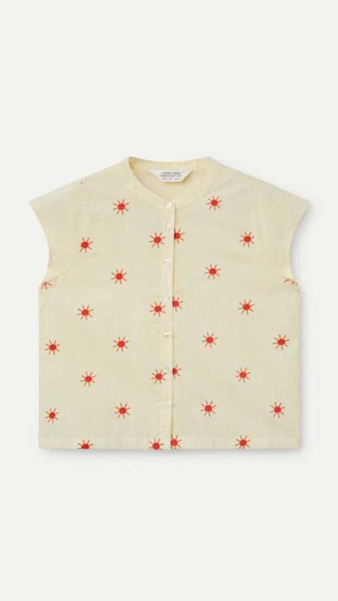 Camisa cuello mao soles amarilla