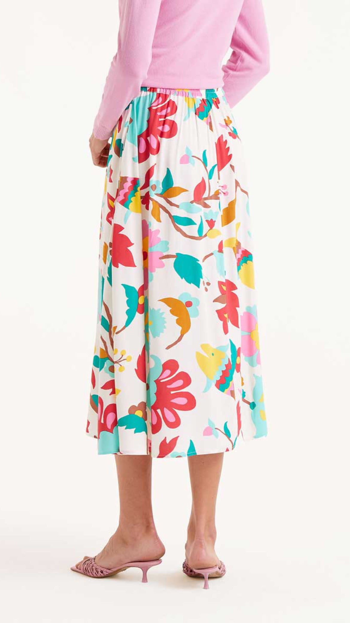Falda midi estampado floral Nenúfar