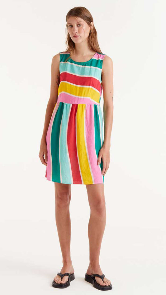 Vestido corto rayas Colour Wave