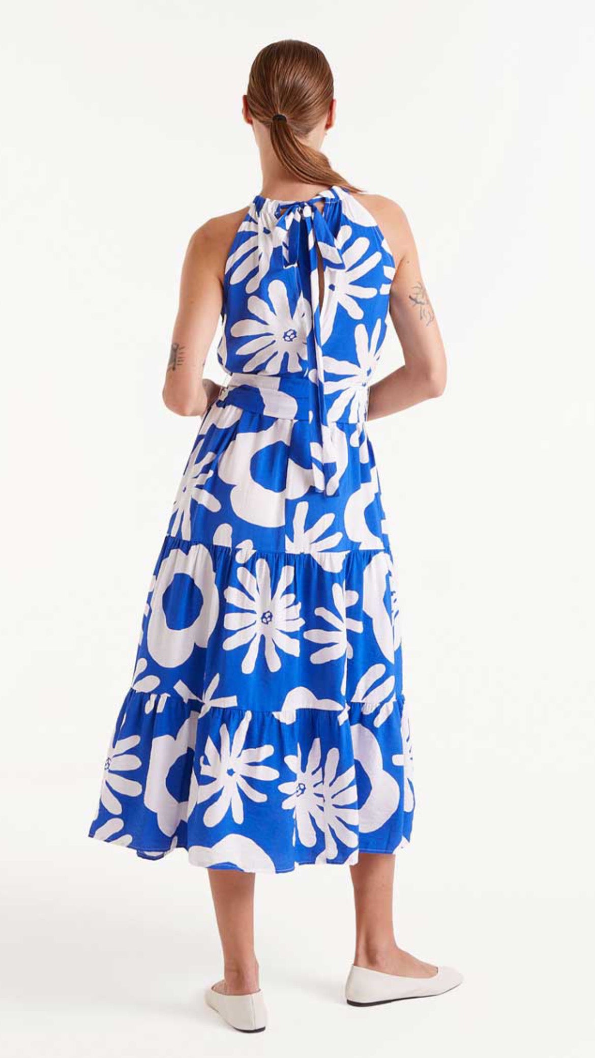 Vestido midi estampado floral Bluert Blue