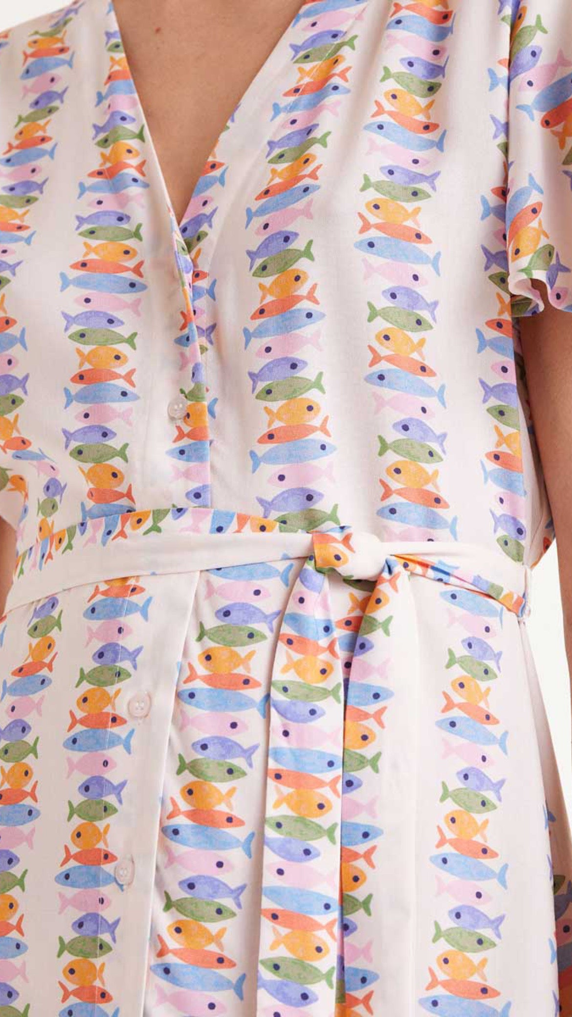 Vestido corto estampado Marina