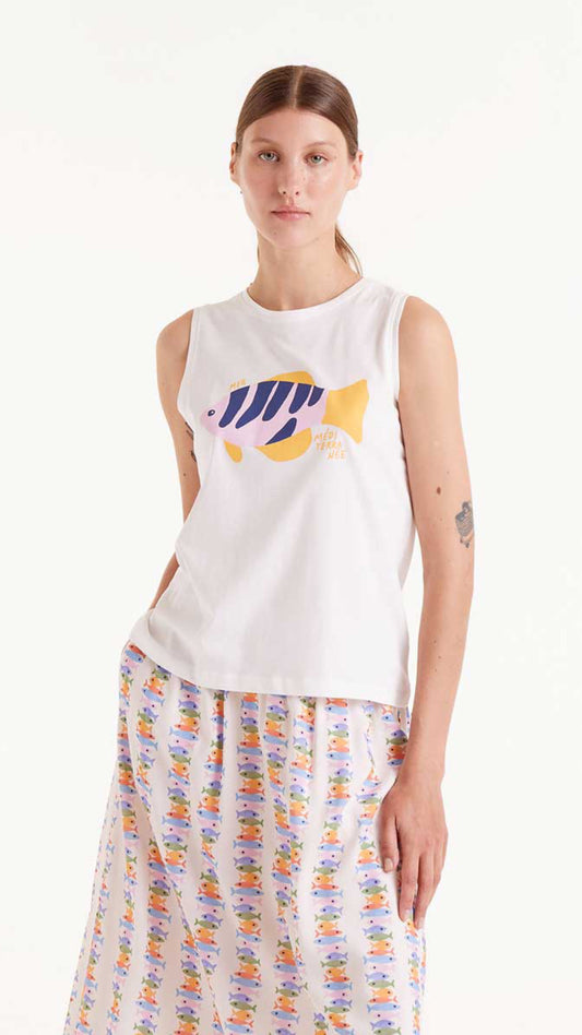 Camiseta print pez