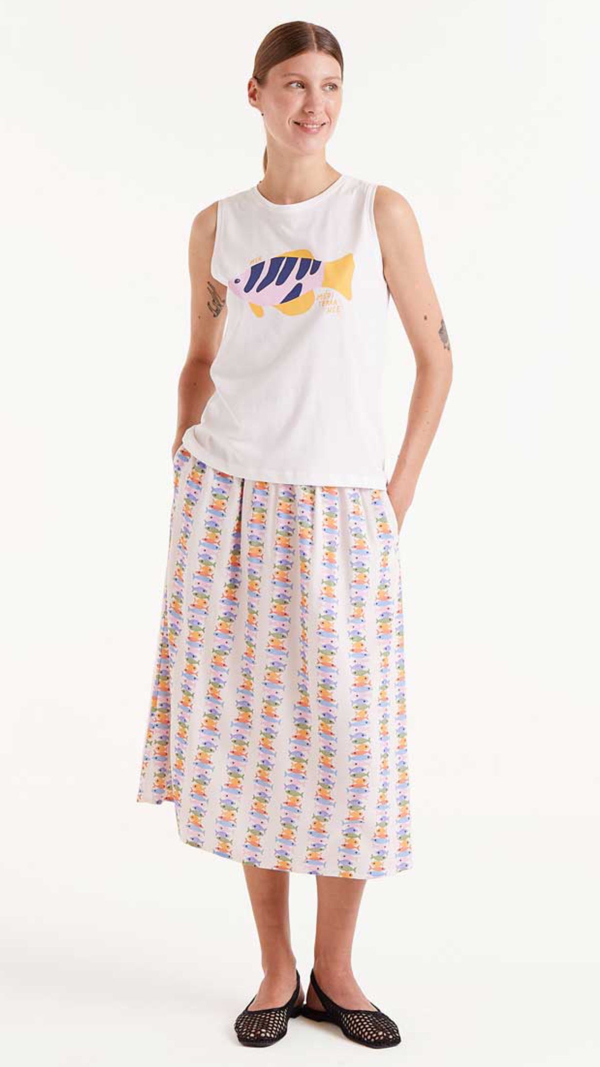 Camiseta print pez