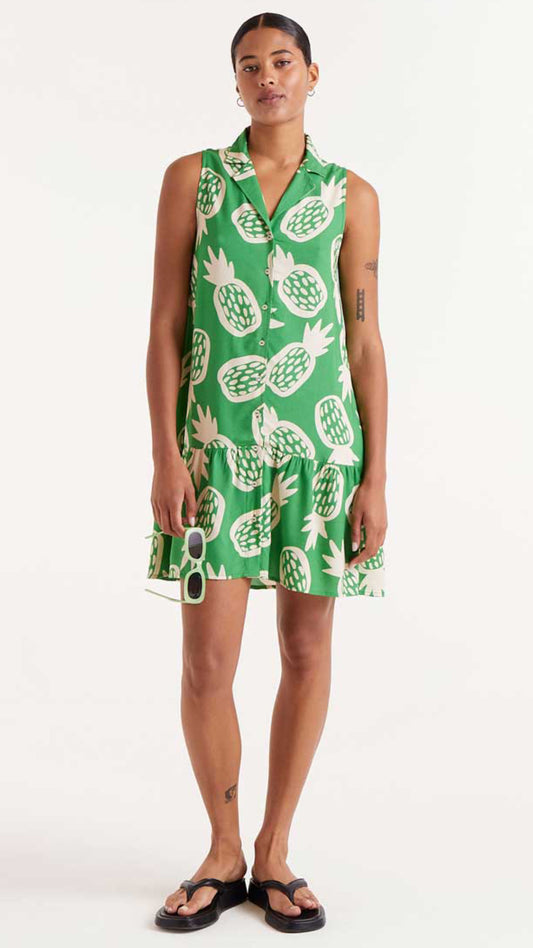 Vestido corto estamapado Ananas