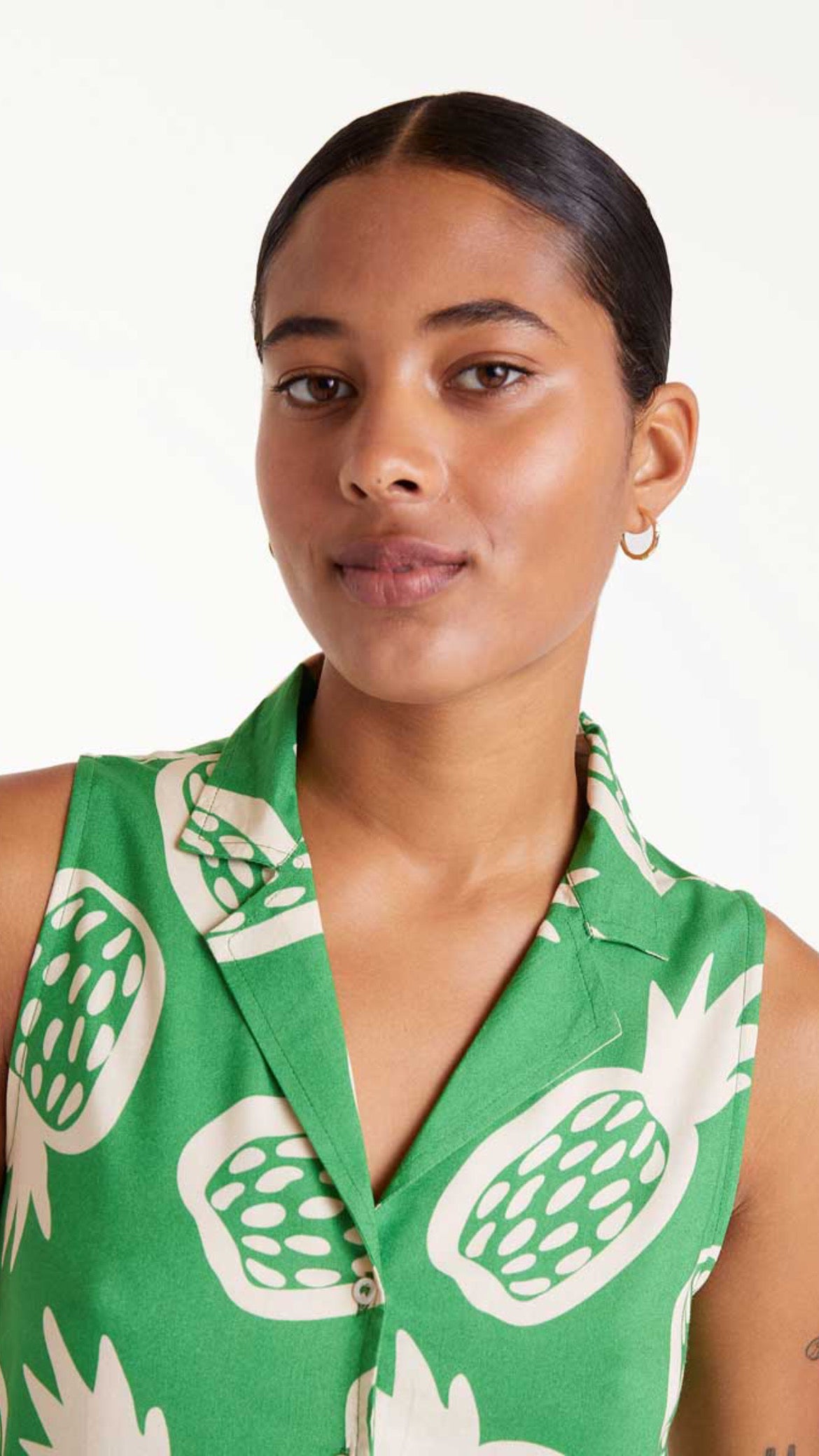 Vestido corto estamapado Ananas