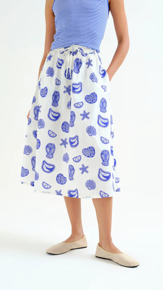 Falda con estampado Lobster
