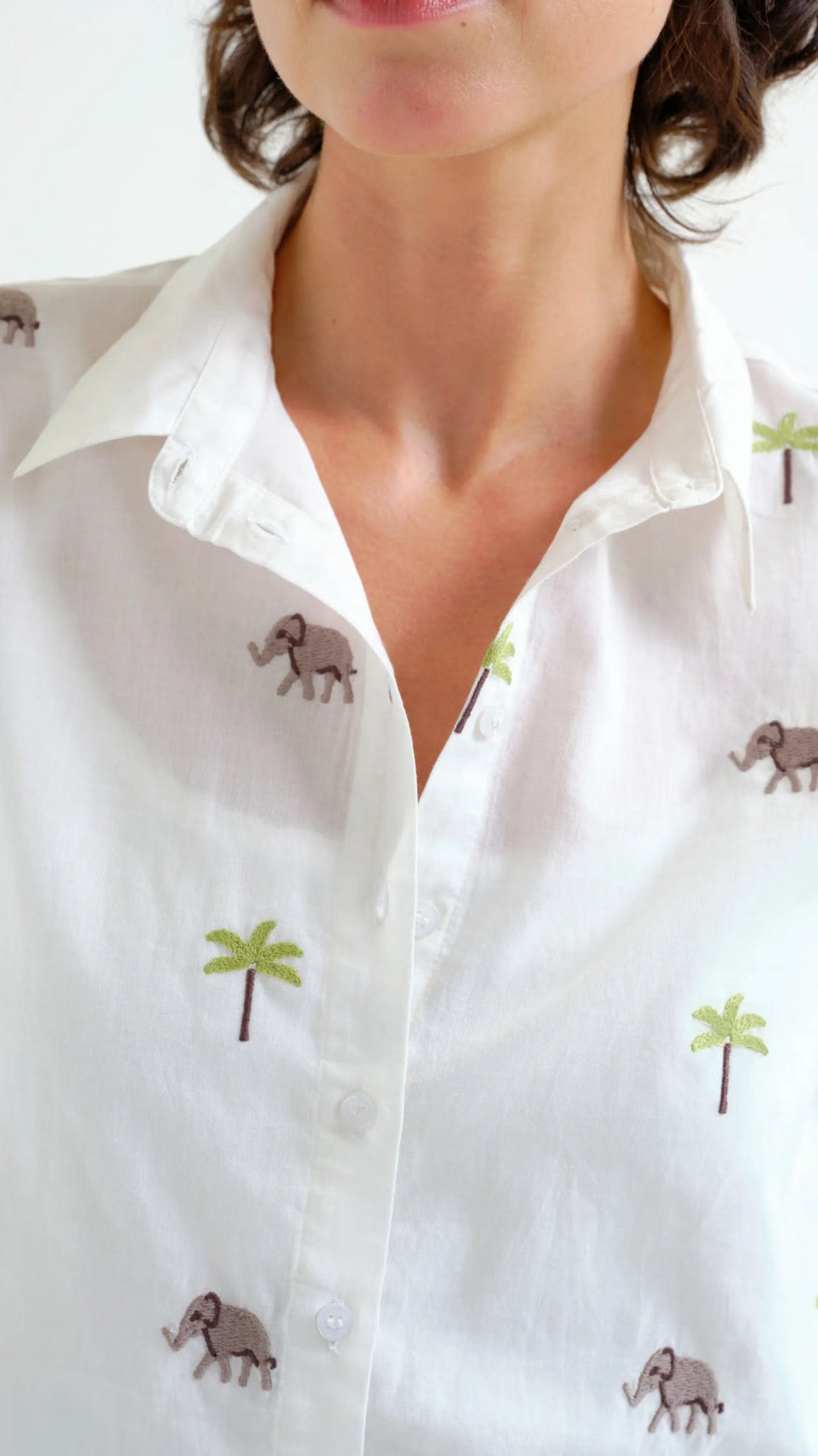 Camisa con estampado Elefante y Palmera