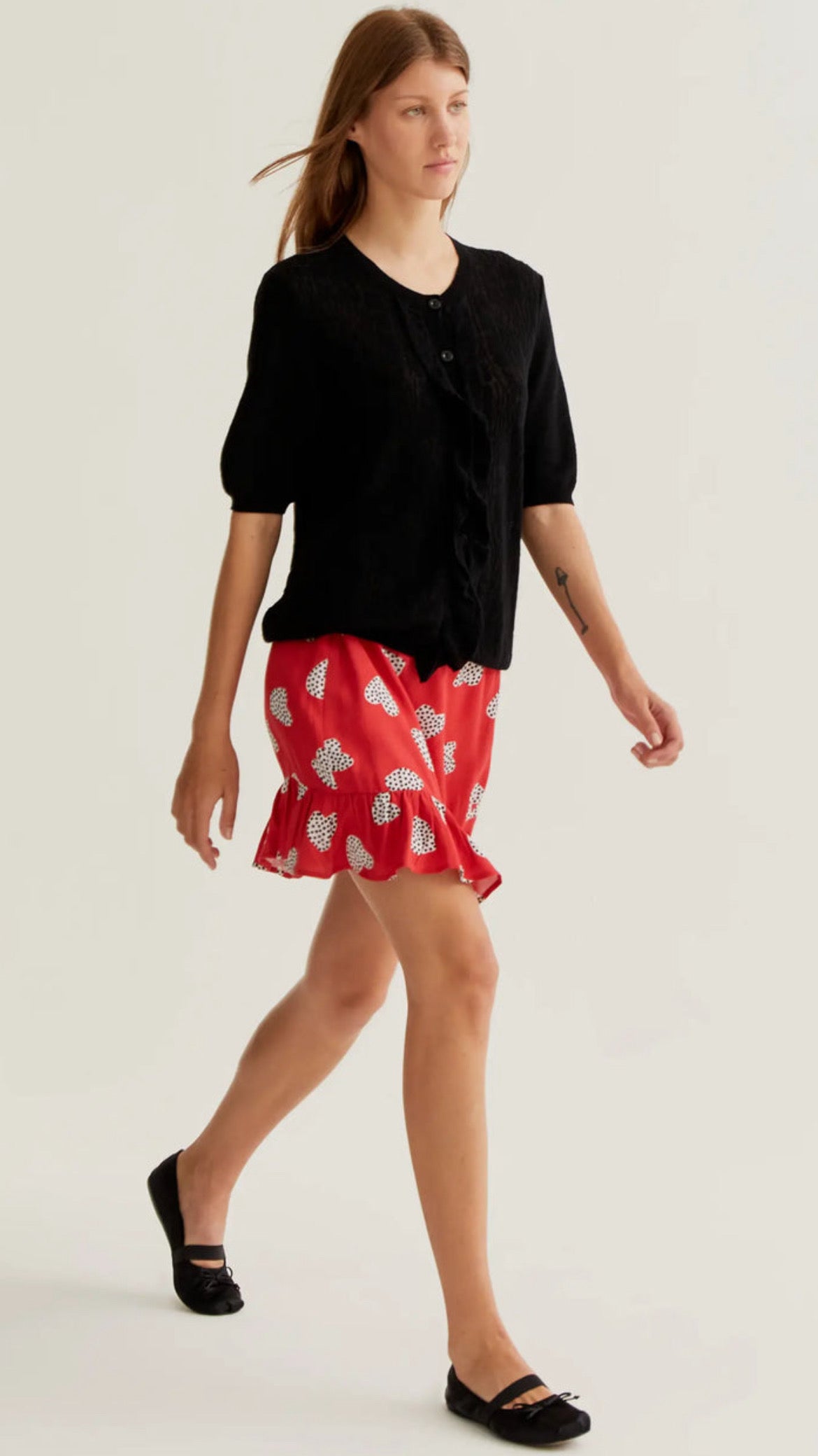 Falda corta con estampado Harmony Red