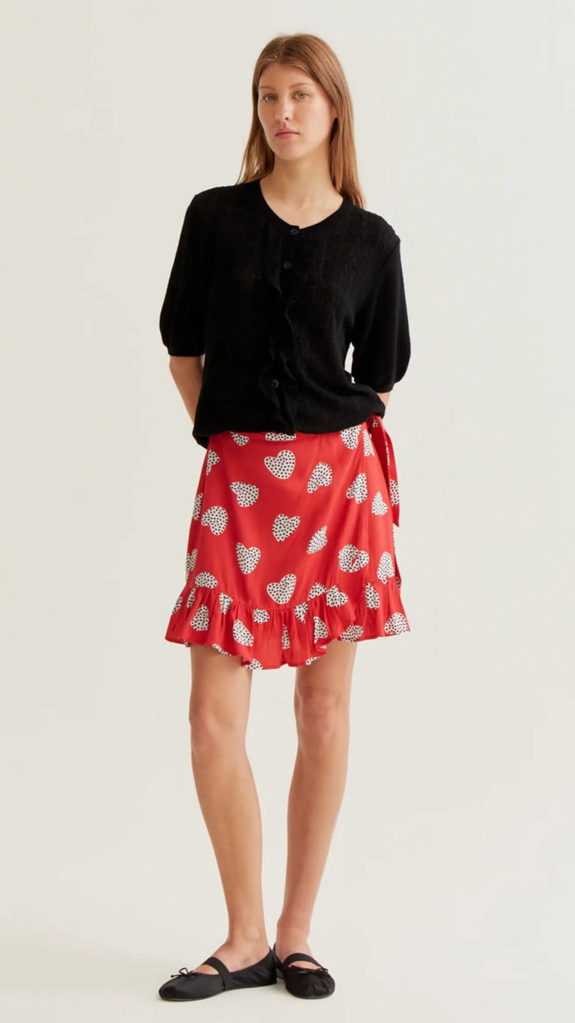 Falda corta con estampado Harmony Red