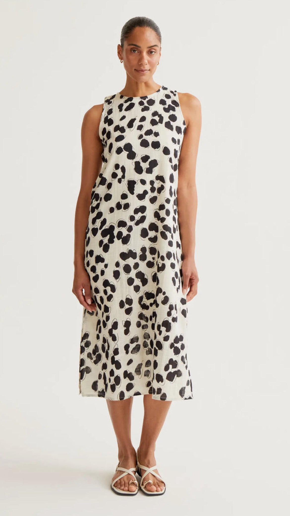 Vestido midi con estampado Dalmatian