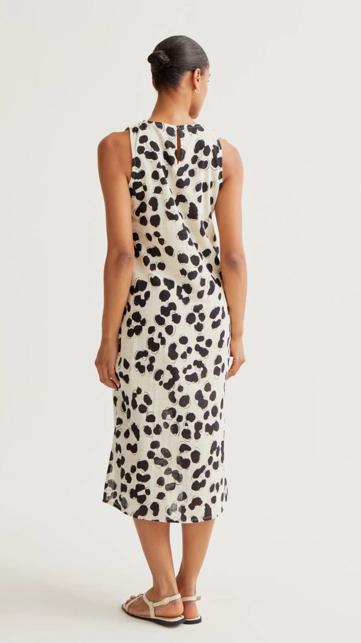 Vestido midi con estampado Dalmatian