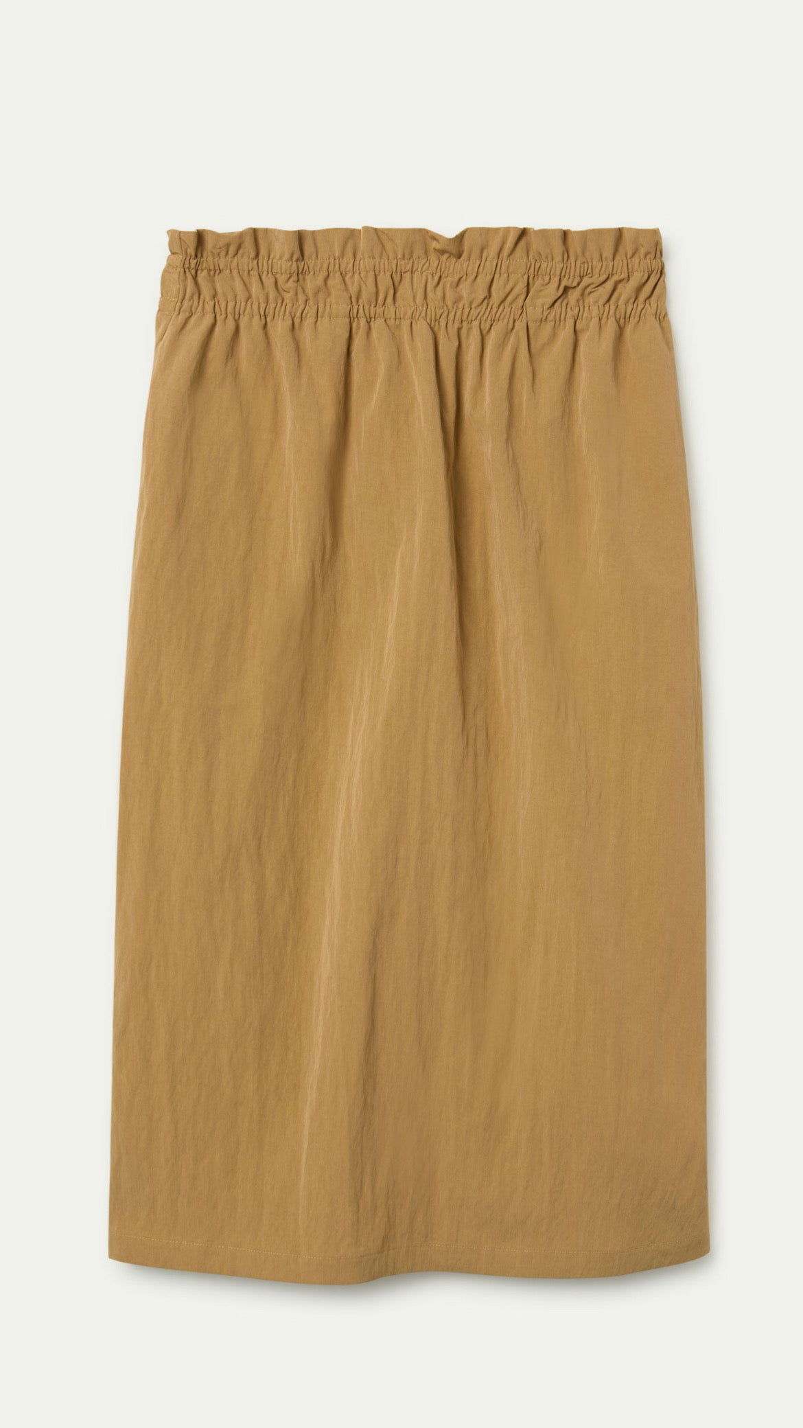 Falda midi camel