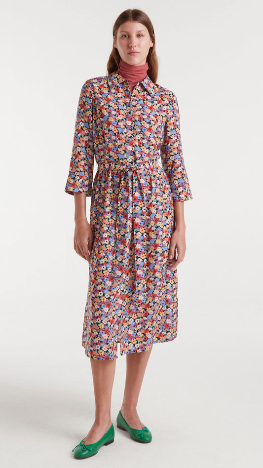 Vestido mido crepe ligero con estampado Hampton Small