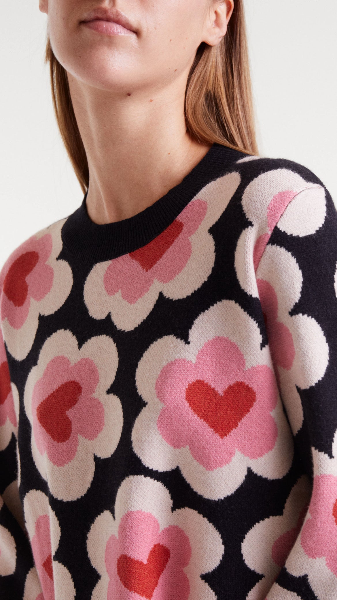 Vestido corto de punto Jacquard con estampado SweetHeart
