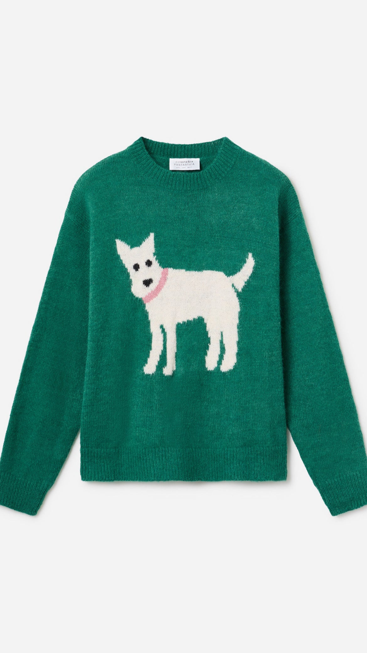 Jersey de punto jacquard con estampado de perro Schnauzer