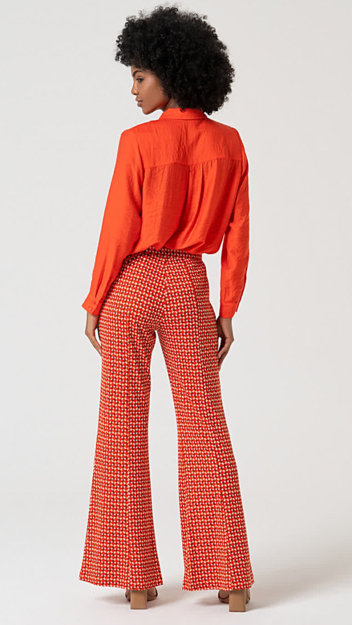 Pantalón Flare Elástico Rojo