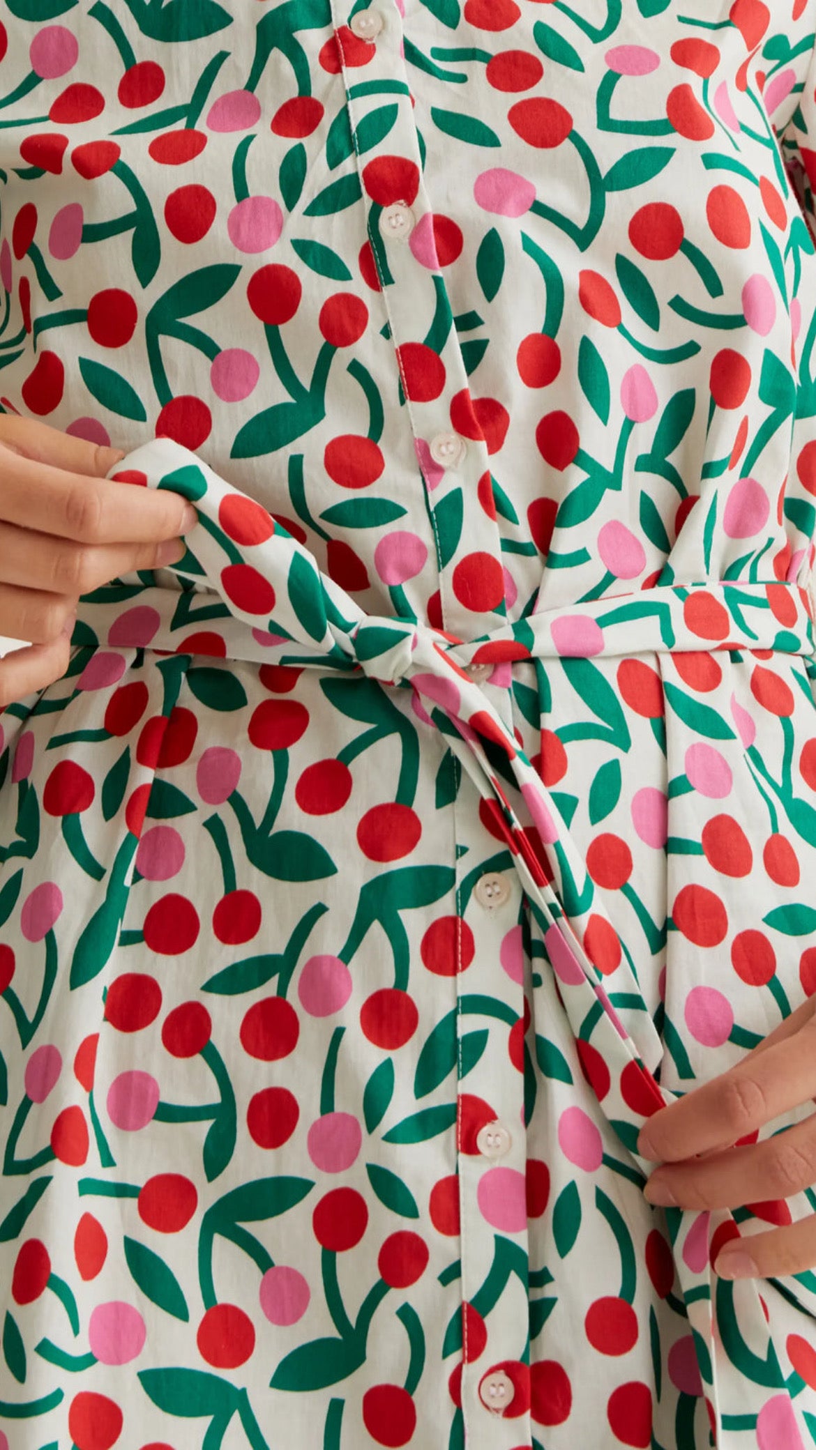 Vestido corto con estampado Guinda (R)