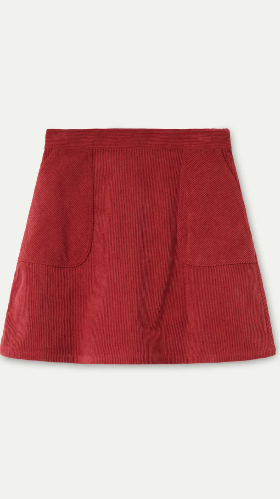 Falda corta de pana marrón