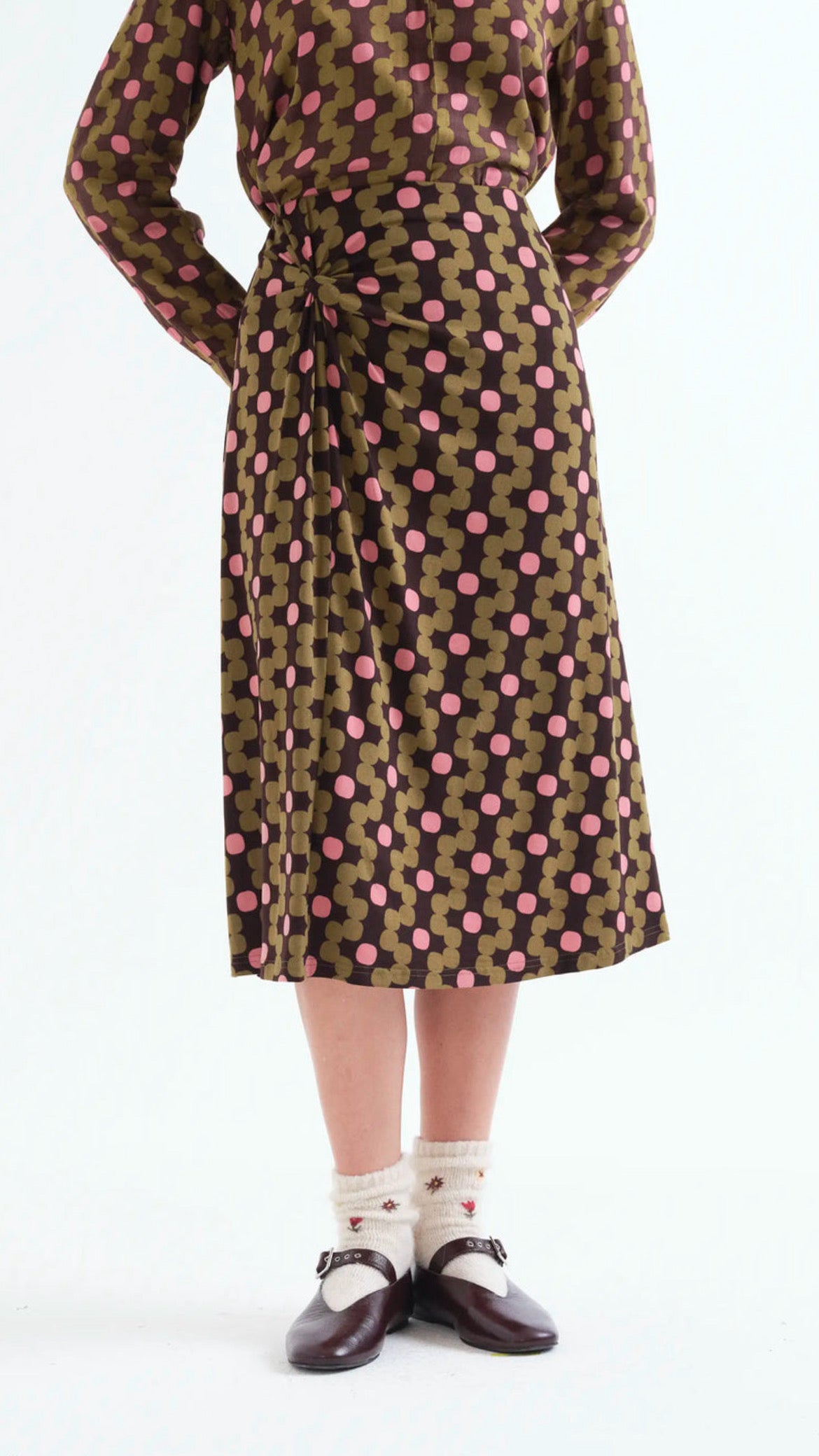 Falda midi con estampado Aberdeen