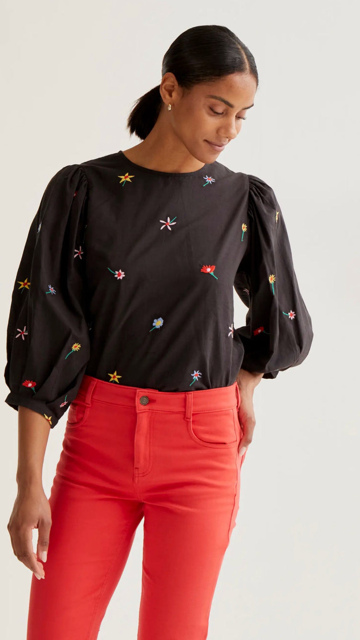 Top con estampado Black Gardener Flowers