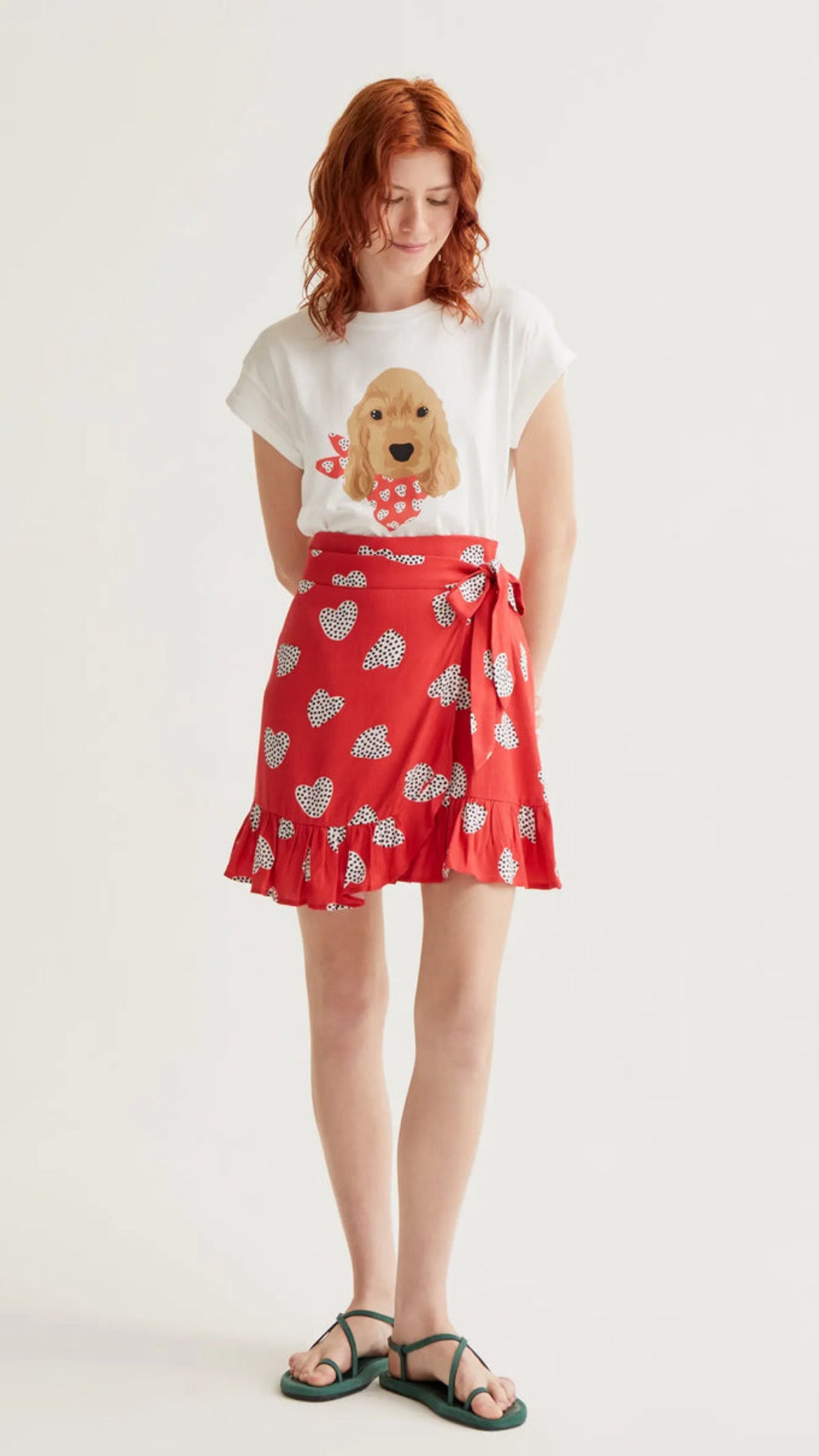 Camiseta con estampado de perrito Coker