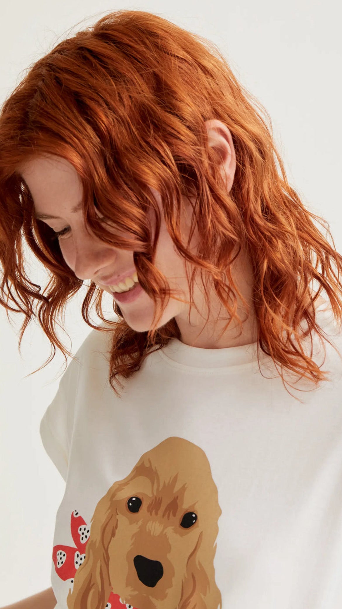 Camiseta con estampado de perrito Coker