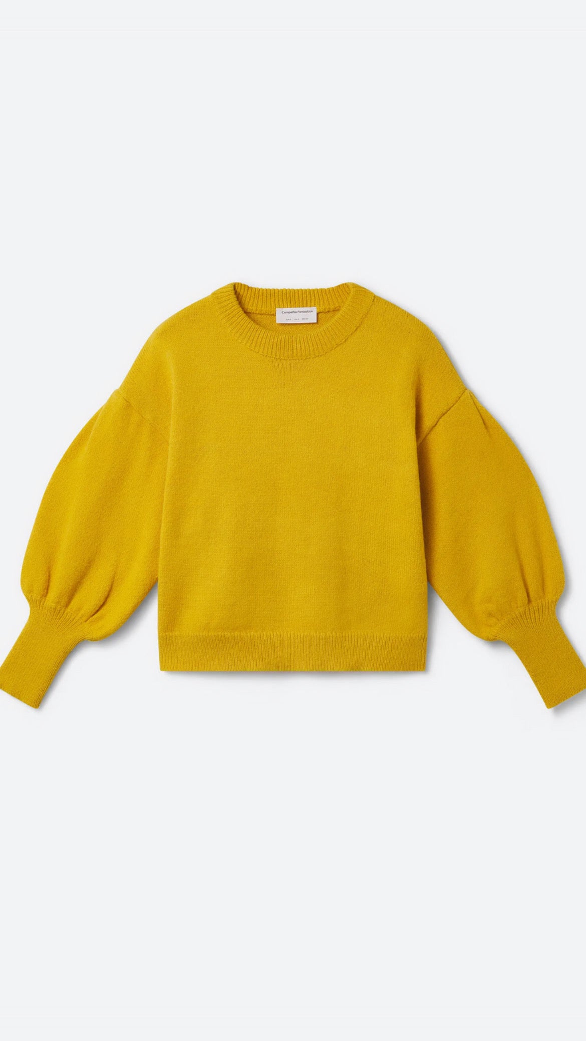 Jersey básico de punto amarillo