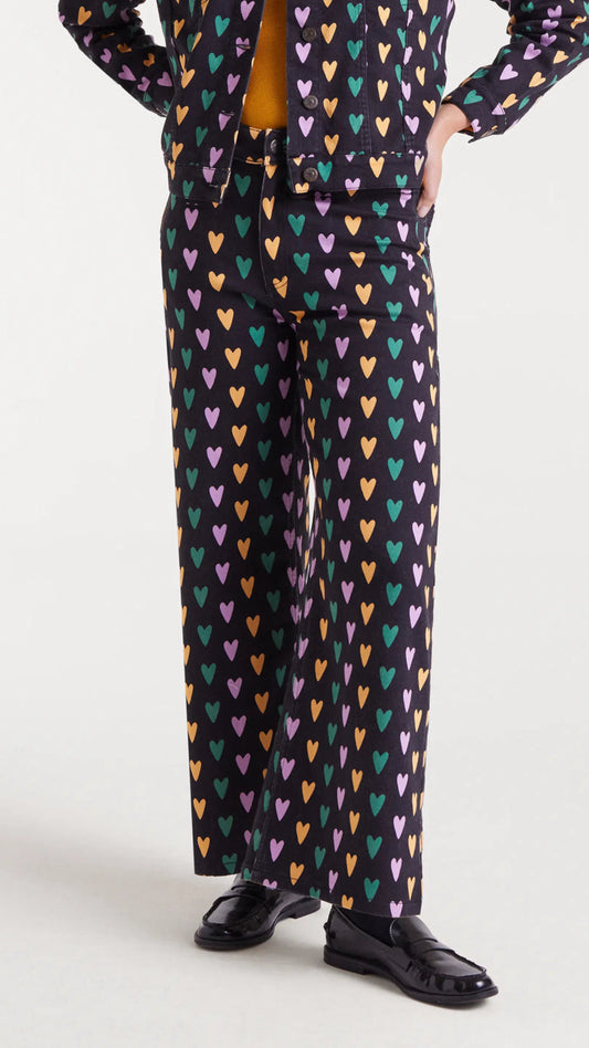 Pantalón vaquero con estampado Cupido Lines