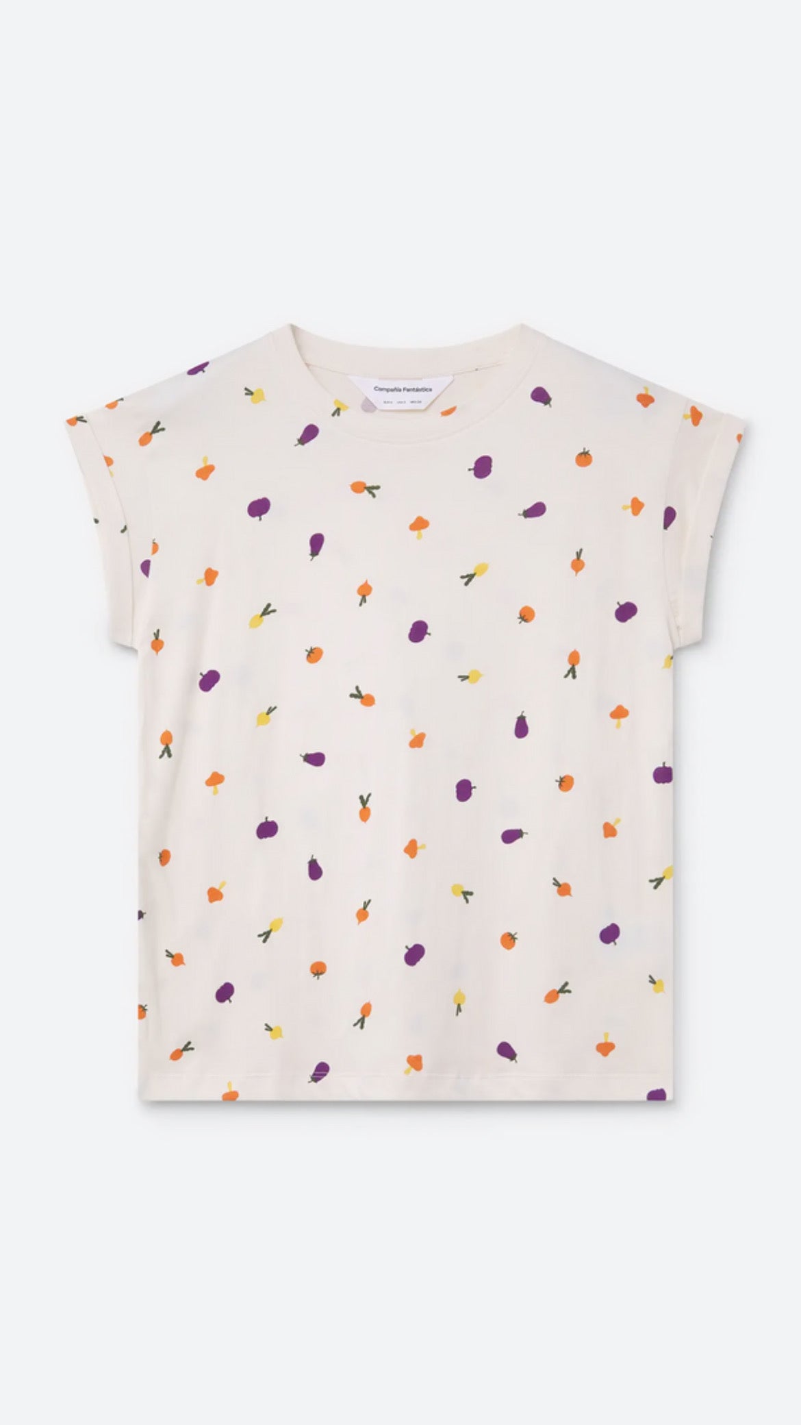 Camiseta 100% algodón con estampado verdura