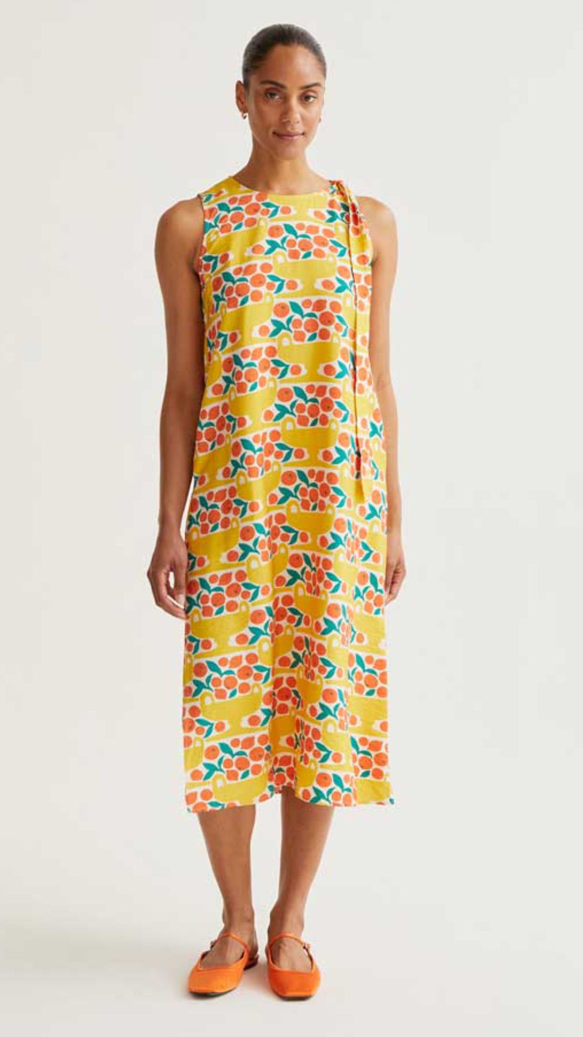 Vestido midi con estampado Citrus